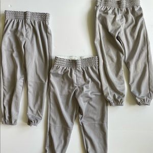 Baseball Knickers Pants Youth Medium Gray Lot of 3